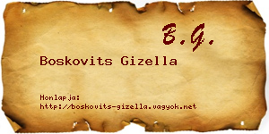 Boskovits Gizella névjegykártya