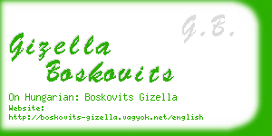 gizella boskovits business card